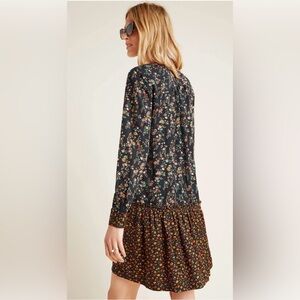 Maeve Orange and Pink Ruffled Tiered Sundress